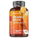 Vitamin D3 2000 I.E. - 400 vegane Tabletten - 1 Tablette alle 2 Tage - Sonnenvitamin für Immunsystem, Knochen, Zähne & Muskeln (EFSA)- Vitamin D - Cholecalciferol von WeightWorld