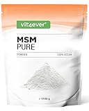 MSM Pulver - 1,1 kg (1100g) - 99,9% reines kristallines Methylsulfonylmethan - Meshfaktor 40-80 - Laborgeprüft - Organischer Schwefel - Vegan