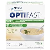 OPTIFAST® Diät Suppe Kartoffel Lauch zum Abnehmen | eiweißreicher Mahlzeitenersatz mit wichtigen Vitaminen und Mineralstoffen | schnell zubereitet und lecker im Geschmack | 8 x 55g