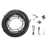 14m Rohrreinigungsspirale Ø 22 mm Rohrreinigungswelle Abfluss Rohrreinigung Abflussspirale Flexible Spirale mit Kralle für Küche Badezimmer Waschbecken Toiletten