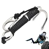 Doppel-Tauchhaken – unterirdischer Tauchhaken | Riffhaken aus Edelstahl, Sicherheitsvorrichtung, O-Ring-Design, zuverlässiges Sicherheitsseil, Pl Riffhaken