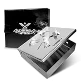 Blackforest Butchery - BBQ Räucherbox – Smokerbox aus Edelstahl – Smokergrill-Flair bei jedem Grillmodell - Maße: L 14,5cm x B 13cm x H 4,5cm