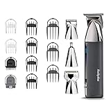 BaByliss Super-X Metal 15-in-1- Multi-Trimmer – Kabelloses Grooming-Kit inklusive Barttrimmer und Nasenhaarschneider, wasserdicht, Geschenk für Männer, Silber/Grau, MT996E