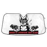 Frontscheibenabdeckung Fass Mein Auto Nicht An, Dobermann Autoscheibenabdeckung Schützt Innenraum Auto Windschutzscheiben Abdeckung Universal Windschutzscheibe Für Wohnmobil SUV S