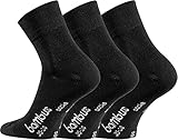 FussFreunde 6 Paar, extraweiche Bambus-Socken mit kurzem Schaft,Kurzsocken,Quarter Socken und zusätzlicher Garantie (as3, numeric, numeric_43, numeric_46, regular, regular, Schwarz)