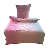 Bettwäsche Baumwolle Seersucker Farbverlauf pink grau 2tlg. 4tlg. 135x200 80x80 Set 2 TLG
