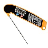 Sofortiges Lesen Fleischthermometer - Präzises Digitales Lebensmittelthermometer Mit Zurückbeleuchteter Faltsonde, Ideal Zum Grillen, Kochen, Braten, Steak Und Heimküche