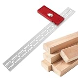 Yhsioaklo Holzbearbeitungslineal, Holzbearbeitungslineal, Holzbearbeitungslineal, Anreißwerkzeug, Tischleranreißwerkzeug, Präzisionslineal für Holzbearbeitung, Lineal für