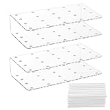 2 STK Cake Pop Ständer & 100 STK Cake Pop Stiele Set, Cakepopständer, transparent 20 Löcher Cake Pops Ständer Halterung, Cakepop Stiele, für Süßigkeiten Partei Halloween Geburtstage Hochzeiten