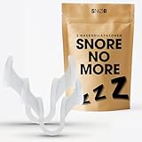 SNØR - 2 wiederverwendbare Nasenspreizer gegen Schnarchen I Anti Snoring Nasenerweiterer zum besser Atmen bei Schlaf und Sport I Nasenerweiterungen Größe S + M