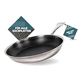 SOBCZYK Hybrid Bratpfanne 28 cm | Beschichtete Pfanne Induktion für alle Kochplatten | Für Ofen und Spülmaschine Geeignete Bratpfanne mit Antihaftbeschichtung | Non Stick Pan | Frei von PFAS