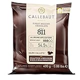 Callebaut Feinste belgische dunkle Schokolade, braun, 400 g