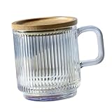 Amosfun 1Stk bunte Wasserschale aus Glas klarer Kaffeebecher glasswear Trinkgläser Biernüsse Tasse kaffeekanne kaffeekännchen transparenter Glasbecher Trinkglasbecher Holz Wiederverwendbar