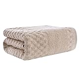 FOMIYES Reines Baumwoll Badetuch Saugfähig 70x140cm Khaki Weiches Duschhandtuch für Zuhause und Hotel Hautfreundliches Badehandtuch für Babys und Kleinkinder