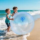 47 Zoll Bubble Ball für Erwachsene Kinder, Wasserblasenball Wasserball transparenter Hüpfballon, Wasserblasenball aufblasbarer Wasserball Bubble übergroße für Kinder Strand Pool Garten Party