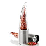 AdHoc Pepe Chilischneider – manuelle Chilimühle mit Edelstahl-SchneidWerk | Gewürzmühle für getrocknete Chilischoten | kompakter Chili Zerkleinerer | Handmühle für Küche & als Geschenkidee