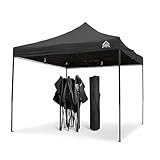 All Seasons Gazebos | 3x3m Pop Up Faltpavillon mit Zubehörpaket | Schwerlast, vollständig wasserdicht, hochwertige Materialien (Schwarz)