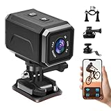 UYIKOO Action Cam 4K, Helmkamera Fahrrad WiFi, Mini Tragbare Sportkamera, Wasserdicht Fahrrad Kamera, 120° Weitwinkel Actionkameras HelmetCamera, Helm Aktion Kamera für Outdoor Reiten Skifahren