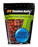 Tandem Baits Carp Food Boilies Mega Tutti Frutti, Leckere Boilies für Karpfen Angeln ohne Mühe, Köder zum Große-Fische-Angeln, Karpfenzubehör für Profis & Hobby-Angler 18 mm 1 kg
