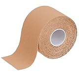 BB Sport 1 Rolle Kinesiologie Tape 5 cm x 5 m Viele Farben E-Book Anwendungsbroschüre Physio Tape Set Elastisch Wasserfest Muskelstraffende Bänder, Farbe:hautfarben