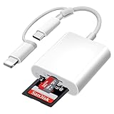 SD Kartenleser iPhone,SD Card Reader für iPhone/iPad/Kamera,SD Kartenleser USB C,iPhone SD Kartenleser,Speicherkartenleser mit Micro SD/SD-Kartensteckplätzen,Kartenlesegerät für SD/Micro SD/SDHC/SDXC