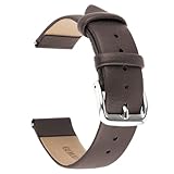 Amaxiu Vintage-Leder-Uhrenarmband, weiches Kalbsleder, Schnellverschluss, universelles Ersatzarmband mit silberfarbener Edelstahlschnalle, 18 mm, 20 mm, 22 mm, für Herren und Damen (22 mm,