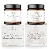 bedrop Anti-Aging-Set | Bee Cream (Bienengiftsalbe) 100g + Gelée Royale Kapseln 60 Kapseln, reich an Biotin, Folsäure & mehr