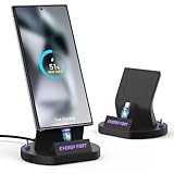 Ladestation für Samsung, Magnetische Wireless Charger Stand Kompatibel mit Samsung Galaxy A16 A15 A14 A56 A55 A54 A53 A34 A06 A05s M35,Induktionsladegerät für Galaxy S25 Ultra,S24,S23 (Schwarz)