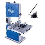 Scheppach Bandsäge HBS261 | 2 Schnittgeschwindigkeiten | Tischverstellung 0-45° | inkl. Sägeband, Parallelanschlag, Querschneidlehre und Schiebestock | Neues Modell