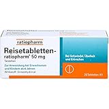 REISETABLETTEN-ratiopharm, Tablette, 20 St, für Übelkeit