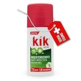 kik NATURE Insektenschutz mit Zitroneneukalyptus 100 ml - Schutz vor Mücken und Zecken, der Mückenschutz ist hautfreundlich und alkoholfrei, Swiss Made