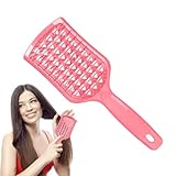 Lockige Bürste, Hohlborstenbürste - Haarbürste Trockene Haarbürste - Hohle Design Haarbürste für Frauen, lockige Bürste, Haarbürste, sanft entwirrt