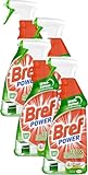 Bref Power gegen Fett und Eingebranntes, Fettlöser, (4er Pack 4 x 750 ml) Sprühflasche, für Küche, Kamin und Ofen