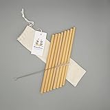 Mienloco 8er Set Bambus Strohhalm mit Bürste wiederverwendbar | umweltfreundlich, ökologisch, nachhaltig & plastikfrei