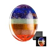 Chakra Kristalle Stein, Daumen Sorgen Edelsteine Heilsteine, Natürlich Poliert Oval Handschmeichler Stein, für Meditation Yoga Relief Sammeln