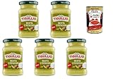 Star Tigullio GranPesto Pesto Ricotta e Pistacchio, Pesto mit Ricotta und Pistazie, 5er Pack x 185g Sauce, Made in Italy+ Italian Gourmet polpa 400g