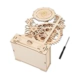 LABRIMP Holz DIY Musikbox Bausatz mit Mechanischem Getriebe Multifunktionaler Stifthalter Handgefertigtes Puzzle zum Zusammenbauen Dekoratives Geschenk für Erwachsene