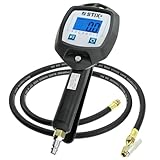 Druckluft Reifenfüller ACCORD-2 - mit Elektronischem Manometer - 0-18 bar – Digitales Reifenfüllgerät - mit LCD-Display - ergonomische Reifendruckprüfer für Werkstätten