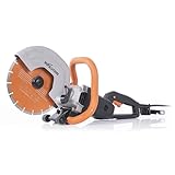 Evolution R255DCT Betonsäge Elektrische Steinsäge 2000W Steinschneidemaschine 255 mm Scheibendurchmesser Sägeblatt Premium Diamantblatt, 102.5 mm Schnitttiefe, schneidet Mauerwerk Gehwegplatten Beton