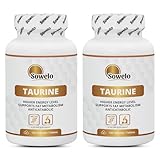 Sowelo - Taurin Kapseln, 120 Tabletten Taurine in Einer Packung, Hohe Konzentration mit 750 mg Taurin, Regenerative Wirkung, Katabole Prozesse in der Muskulatur zu Hemmen (2-Pack)