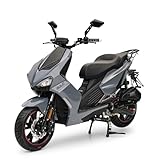 Motorroller 50 ccm Burnout BAD s Grau 45 km/h