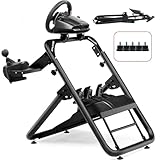 GTPLAYER Sim Racing Lenkradständer für Lenkrad Steering Wheel Stand G920 G29 G25 G27 G923 T300RS, mit Schalthebelhalterung, Höhe und Winkel verstellbar