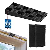 KOTARBAU® 50er Set Montagekeile Kunststoff 94 x 44 x 14 mm für Fenster Türen Türzarge Fensterrahmen Schwarz