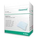 Sterile Kompressen 10x10 cm – 50 Stück Mullkompressen 8-lagig, fusselfrei – Mulltupfer steril & Wundauflagen nicht haftend für Verband & Pflege