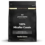 100% Micellar Casein | VANILLECREME | von THE PROTEIN WORKS |500g | Perfekter Shake zur Regeneration über Nacht