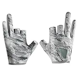 Kixolazr Anglerhandschuhe | 3 Freiliegende Finger Touchscreen Anglerhandschuhe,Fingerlose Angelaccessoires mit UV-Handschutz für Kajak, Rudern & Paddeln