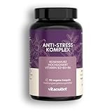 vitaoutlet |Anti Stress Komplex Kapseln hochdosiert | je 500mg Ashwagandha + Rhodiola Rosea Extrakt | vegan, pflanzlich und ohne Zusätze | 120 Ashwagandha Kapseln