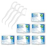 Zahnseide Sticks,Einwegzahnseide Dental Floss Zahnpflege Interdental Flosser mit tragbarem Reiseetui und Zahnstocher, perfekt für Familien, Hotels und Reisen (50 Stück (6er Pack))