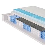 BeCo Matratze Royal Komfort Gel / 140 x 200 cm / H3 / 26 cm/Taschenfederkern mit Topper