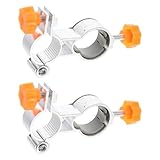 TOPBATHY 2 Stück Teiliges Faltbares Aluminium Angel schirmhalter Verstellbarer Robuster Regenschirmständer mit Drehknopf Einfacher Montage Stabiler Halter für Gartenstuhl und